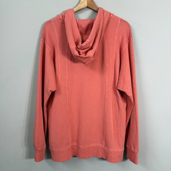 Athleta Sundown Hoodie Sweatshirt Pullover Women's Small Orange Coral Activewear - Picture 5 of 14